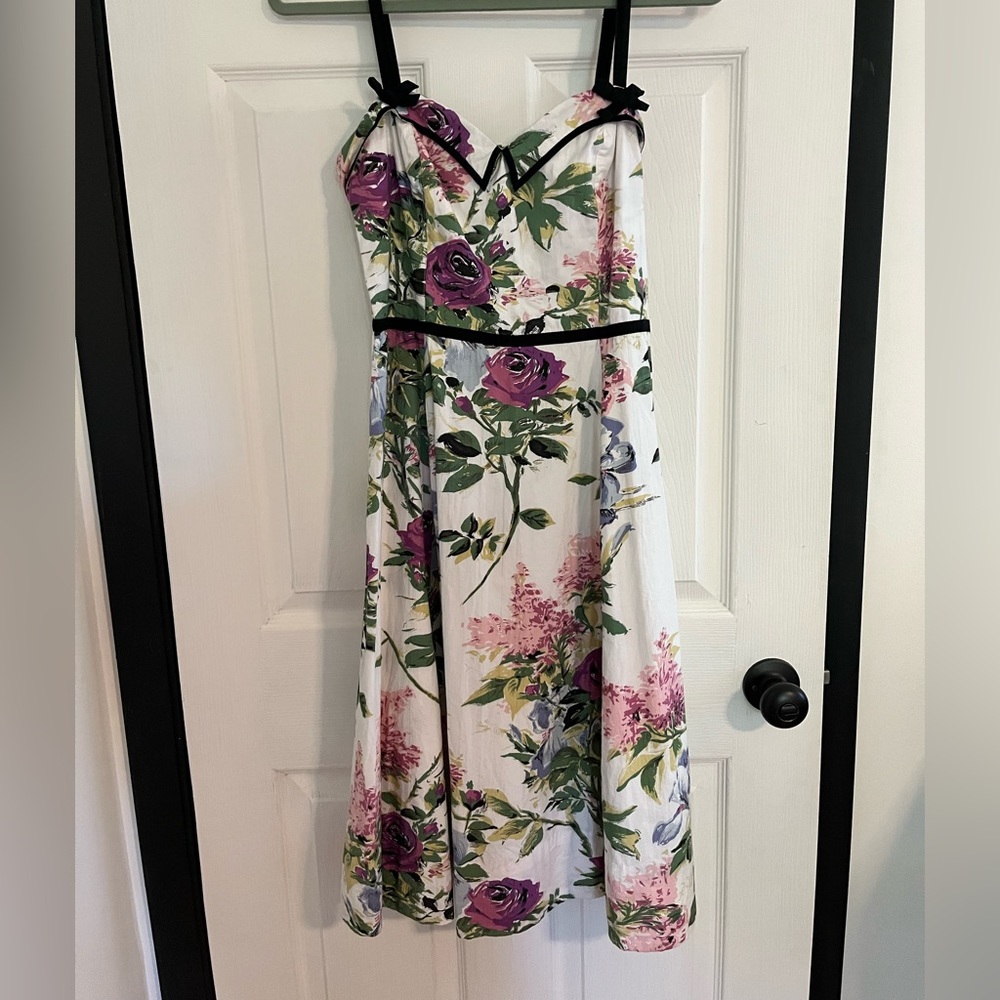 Anthropology Floral Midi Dress